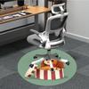 1pc Puppy Present Office Round Rug, Non-slip, Soft and Durable Office Rug for Interior Decoration, Perfect for Office, Beautiful Decoration yy26031201