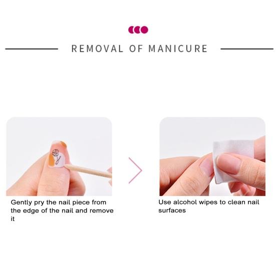 1 Set Full Pattern Wraps Self-Adhesive Nail Polish Stripes Nail Stylish Semi-Cured Gel Pedicure