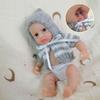 6 İnç Saf Katı Silikon Mini Reborn Bebekler LouLou Yumuşak Dokunuşlu Elastik Esnek Simülasyon Kız Bebek Gerçek Hayat Uyanık Avuç İçi Bebekler Çocuklar İçin 3+