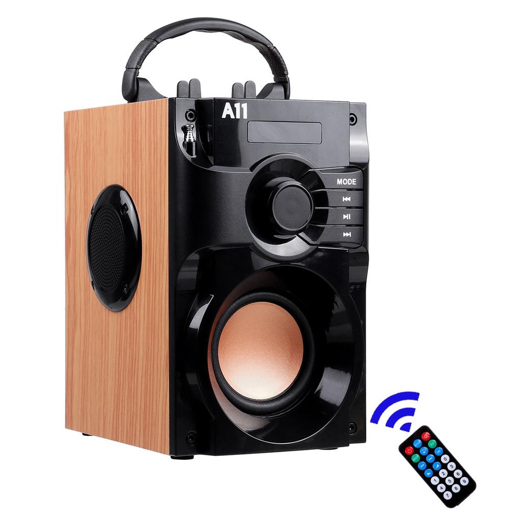 A11 USB Portable Bluetooth Speaker Wireless Stereo Subwoofer Bass Speakers Music Center Support FM Radio TF AUX Remote Control DC 5V