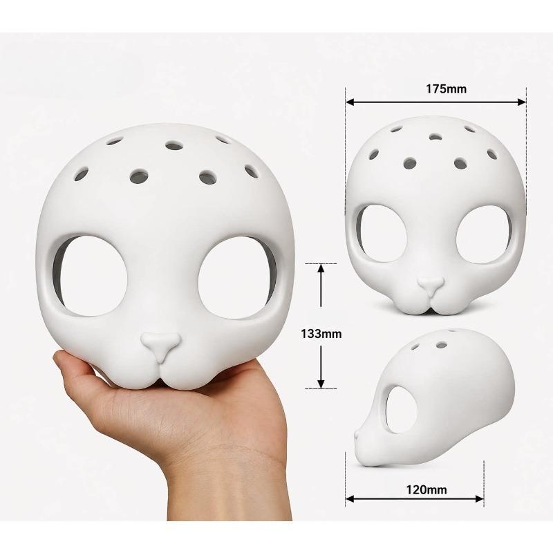 3D Printed Cosplay Realistic Kigurumi Base Beast Skull Mask Animal Plastic Fursuit Head Base DIY Accessories Half Face Mask