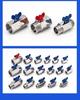 304 Stainless Steel Mini Ball Valve, Butterfly Handle, Dual Internal Thread, Explosion-Proof, Steam-Compatible