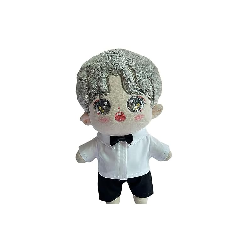 Niannyyhouse 10cm, 15cm, 20cm Plüschkleidung, Einfaches Hemd, Hemdbluse, Baumwollpuppe, Zubehör (A3, 20 cm)