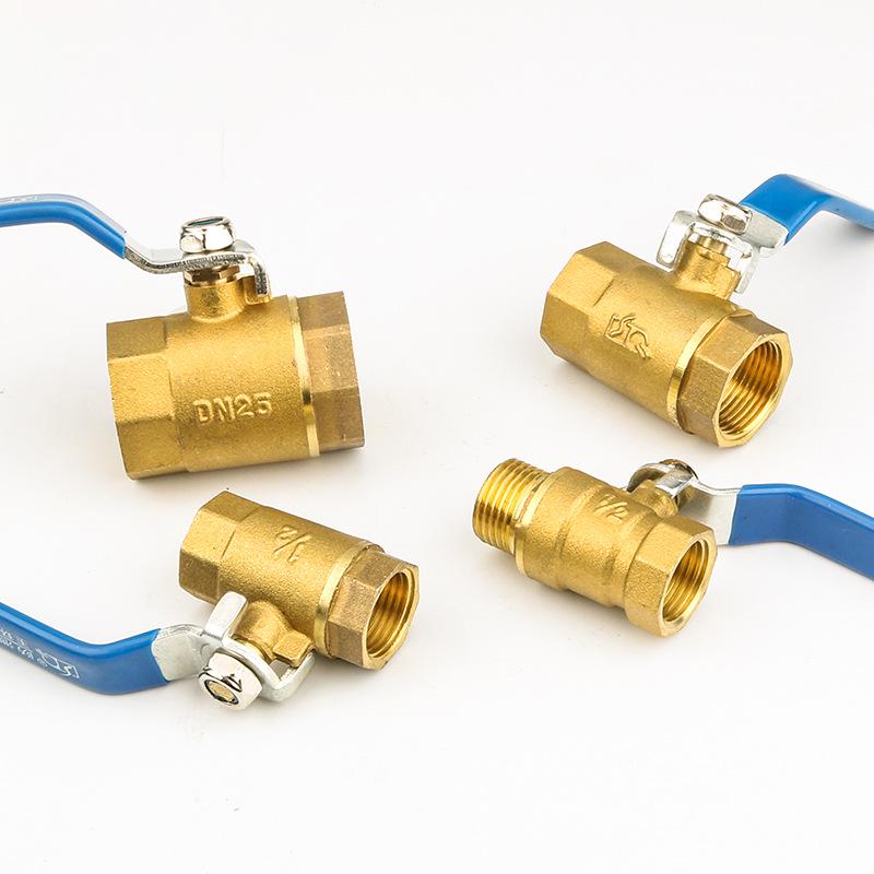 Thickened All-Copper Ball Valve, 4/6-inch, Male/Female Thread, Long Handle