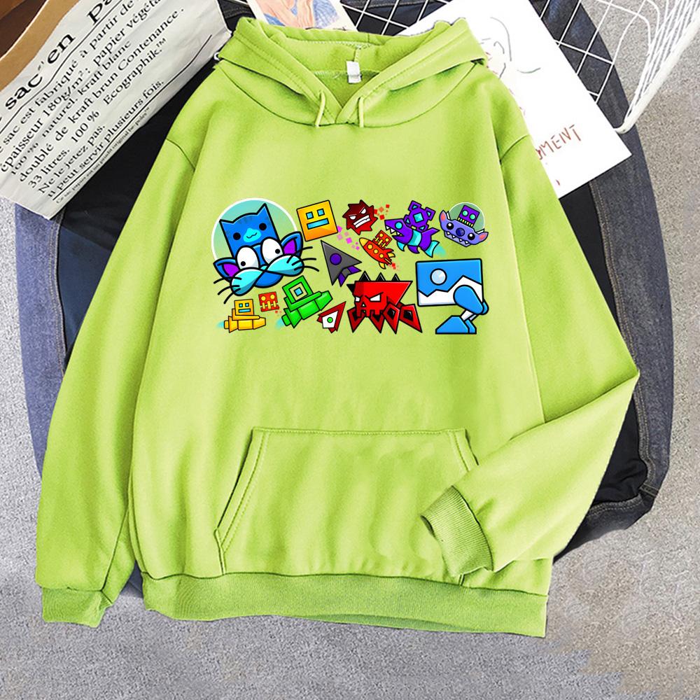 Geometry Dash Hoody Rhythm Platform Electronic Games Graphic Printing HOODIE for Autumn/Winter Sweatshirt with Hooded