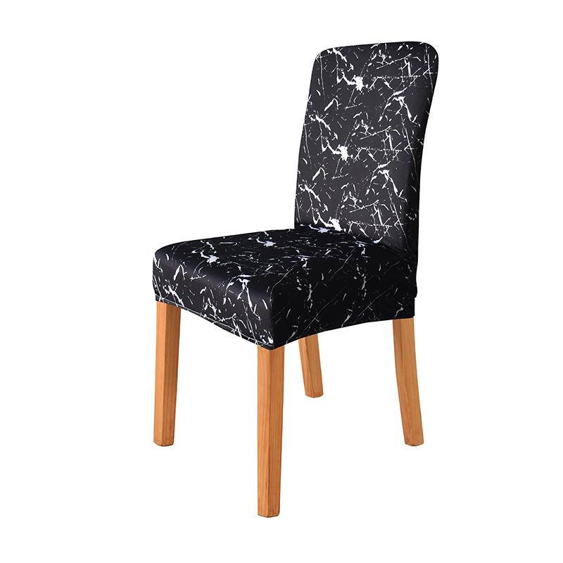 Cover For A Chair With A Black Marble Pattern