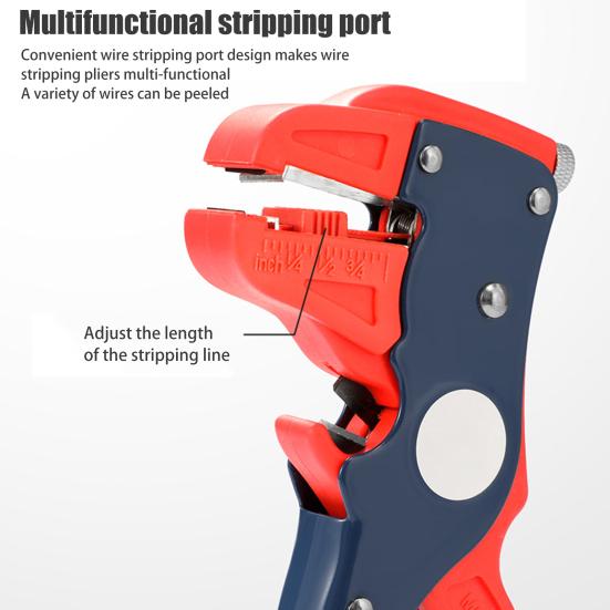 Self Adjusting Wire Stripper with Depth Stop Non-Slip Handle Ergonomic Design Easy To Use Portable Wire Stripper
