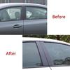 6pcs Carbon Fiber Pillar Posts For Honda Civic 2006~2011 Set Door Trim Cover Kit