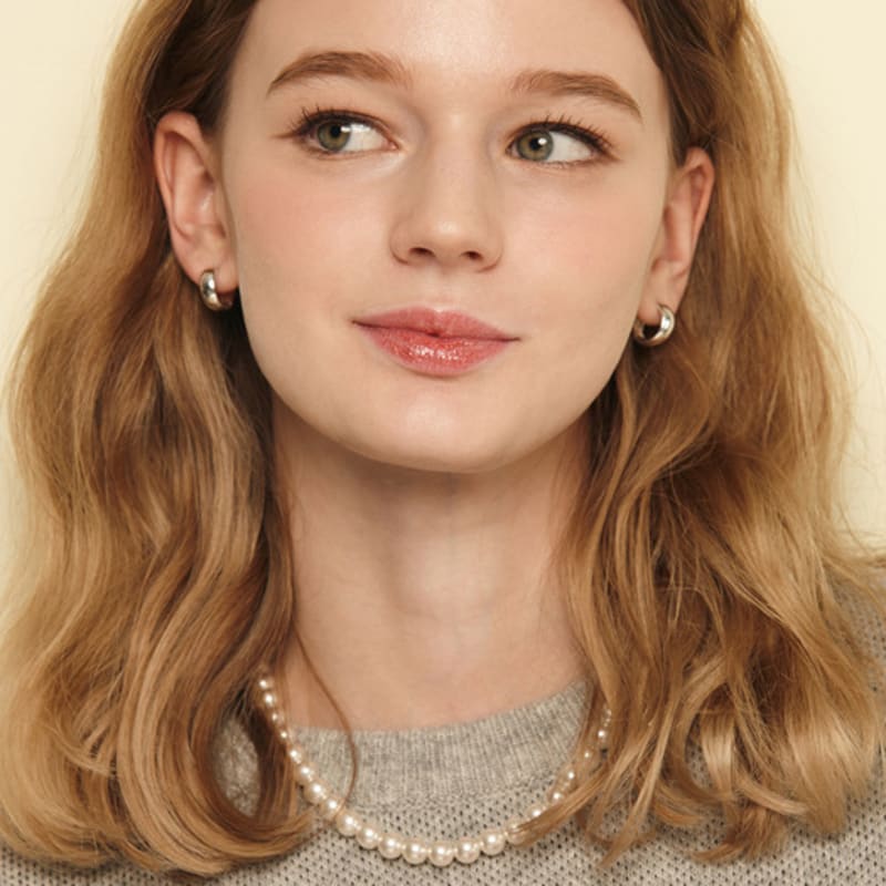 murmur [925silver]Chic metal hoop earring