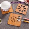 WANDEHO Stylish Cork Trivets, Heat-Resistant, Set of 4, Wooden Coasters, Solid Wood Cup Cushions, Decorative Cutlery Pads, Anti-Slip Cup Mats