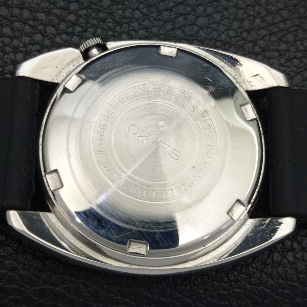 CEAS AUTOMATIC VINTAGE SEIKO 5 JAPONIA 6119C MENS CADRAN ARABIC ARGINTIU a702451-5 R124-a702451