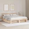 Bed Frame with Headboard Brown 180 x 200 cm Solid Pine Wood