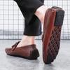 Men’s Moccasins White Loafer Brown Driving Shoes Comfort Flats Bussiness Shoes Slip-ons Plus Size Shoes for Men Plus Sized