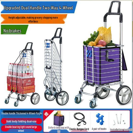Chariot de Courses Pliant Portable Tianxi avec Roues pour Escaliers