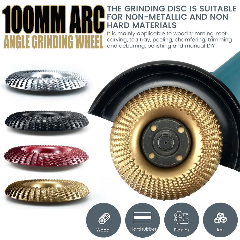 16/22mm Aperture 100mm Arc Angle Grinding Wheel Woods Shaping Grinding Discs Woodworking Sanding Wheel Rotary Abrasives