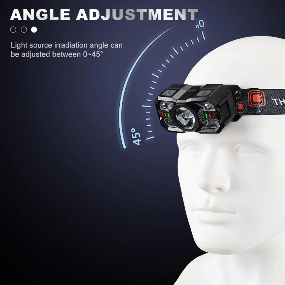50W intellisense Led Headlamp Rechargeable Headwear Strong Light Sensor Flashlight Night Fishing Light Multi functional induction headlights