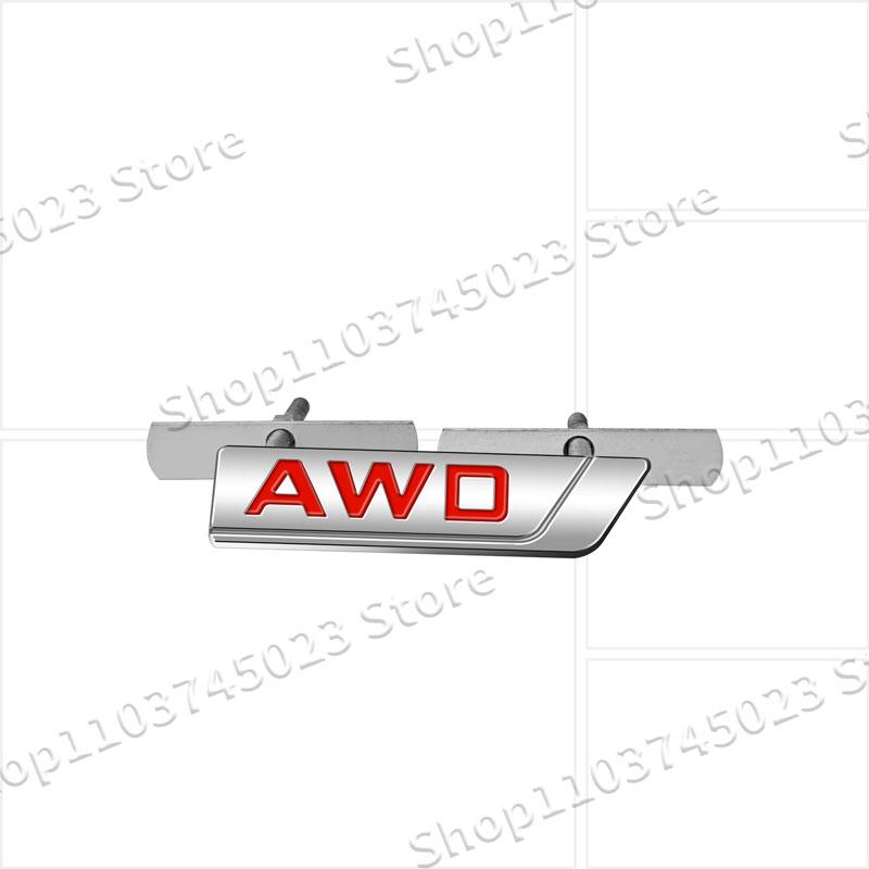 1Pc 3D Metal AWD Logo Car Front Grille Emblem Sticker Decor For Coolray Emgrand Panda Tugella Trunk Rear Tailgate Accessories