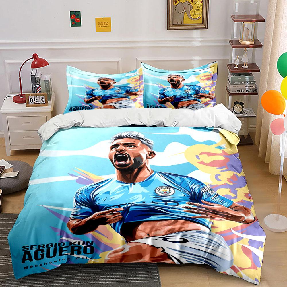 Footballer with Manchester City. Bedding sets Duvet cover sets Duvet covers Pillowcases(1 * Duvet Cover 2 * Pillowcases without duvet insert)