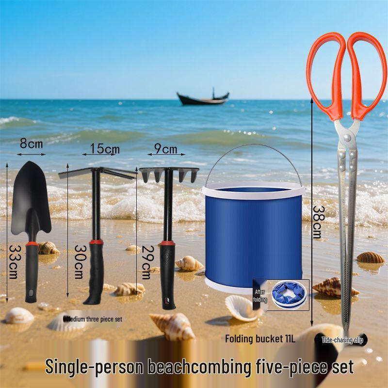 Tide-Chasing Clam & Crab Digging Rake Set: Dual-Use Beach & Garden Tool