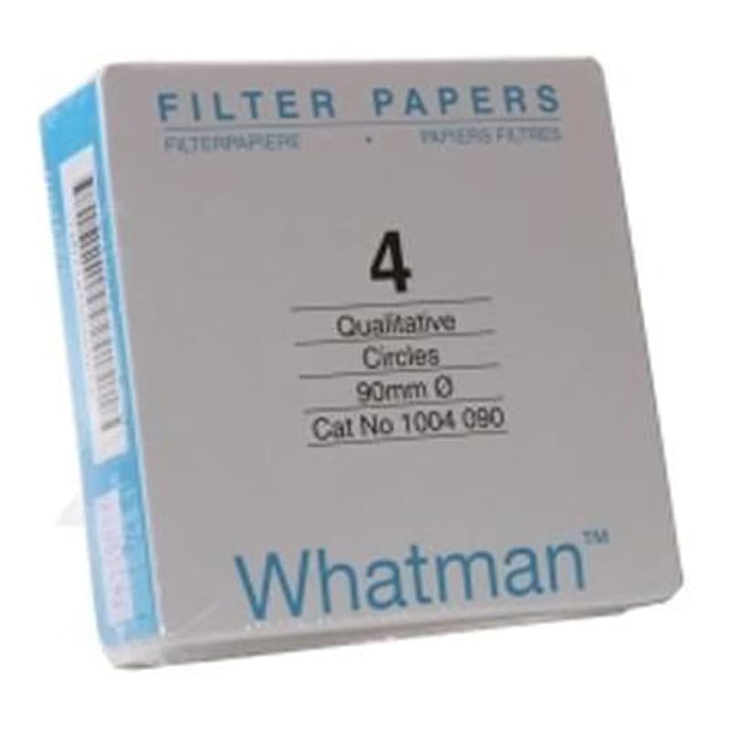 Whatman 1004-042 Quantitative Filter Paper Circles, 20-25 Micron, 3.7 s/100mL/sq inch Flow Rate, Grade 4, 42.5mm Diameter (Pack of 100)