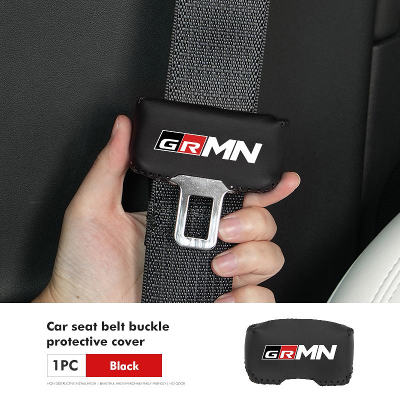 

For Toyota Car Seat Belt Buckle Plug Leather Car Seat Belt Clip Protective Covers GR MN Corolla Yaris Aygo Prius RAV4 Crown GR
