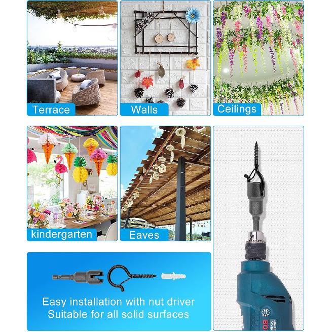 30 Pack String Light Hooks: Ideal for Outdoor Decorative Hanging