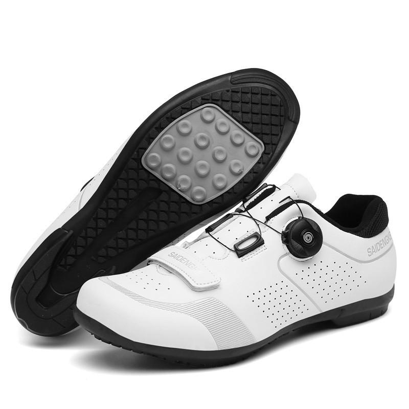 Mens Cycling Shoes Professional Road MTB Bike Non-Cleat Rigid Sole Indoor Spin Trainer Footwear