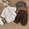 Summer Children's Short Sleeved Shorts Set Cool Tang Style Hanfu Outfit
