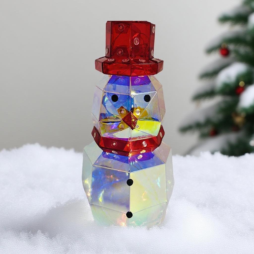 Colorful Luminous Snowman Ornaments, Interesting Christmas Desktop Decorations