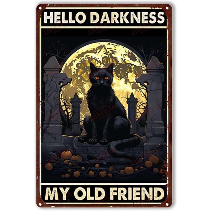 

Retro Metal Decorative Paintings Cats Dogs for Cafe Bar Farmhouse Interior
