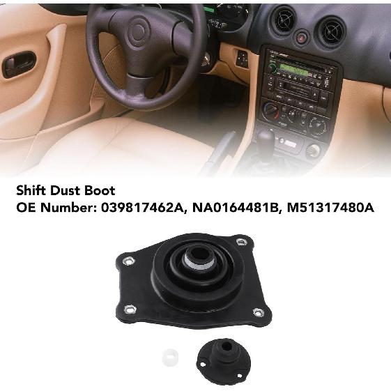 

FOSA Change Lever Boot, Lower Shifter Dust Boot Gear Lever Shift Boot for MX5 MX-5 Miata, 039817462A, Unpainted Finish, ABS Material, for MX5 MX-5