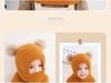 Koreaanse Stijl Kinder Dubbele Pompon Oorflappen Hoed & Eendelig Sjaal Set (Herfst/Winter 2025 Collectie)