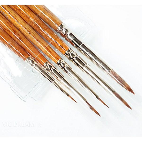 Hwahong Industry 345 Multipurpose Fine Brush Set 5 Types, No. 0, No. 1, No. 2, No. 3, No. 4, 1 Set, Korean Toy Supplies