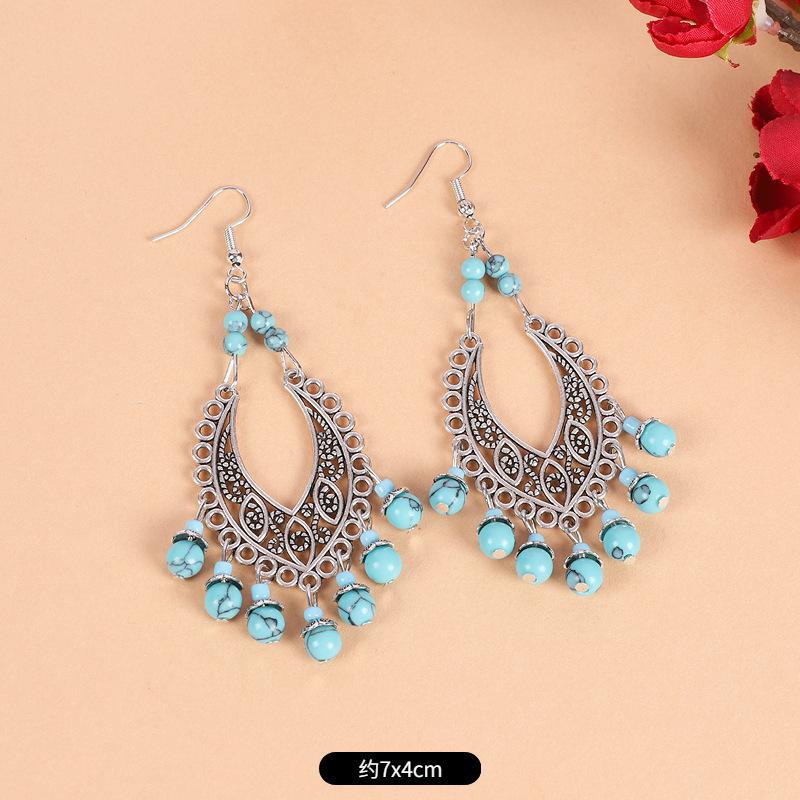 A Few Red Fringed Forehead Chains, Exotic Forehead, Eyebrow Pendant, Retro Earrings, Women's Tibetan Headdress.