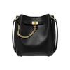 New Hamilton Legacy Cow Leather Bucket Bag, Shoulder Bag, Crossbody Bag Medium Women's Black 30S2G9HM6L-BLACK