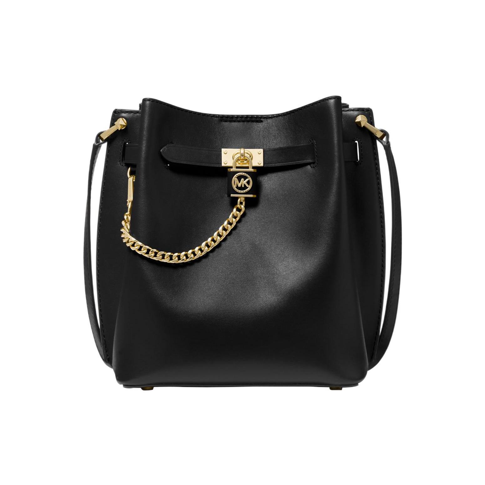 

Новая сумка-ведро MICHAEL KORS Hamilton Legacy из коровьей кожи, сумка на плечо, сумка кроссбоди среднего размера, женская, черная 30S2G9HM6L-BLACK 24.1*13.0*24.1CM