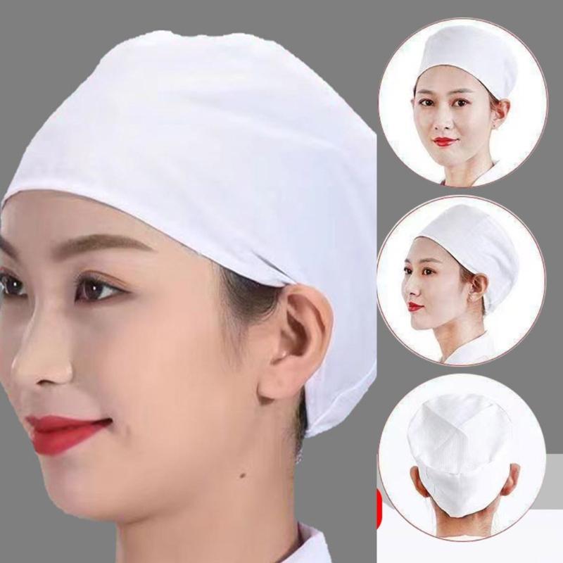 Cotton Hygiene Cap For Kitchen Lab Use Breathable Elastic Fit Lightweight Head Cover For Adults Professionals
