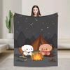 Bubu Dudu Warm Plush Blanket for Kids Soft Flannel Throw for Couch Sofa Bed Comfortable Bedspread Cover