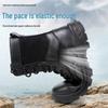 Men's Summer Mesh Breathable Black High-Waist Side-Zip Martin Boots for Security and Training