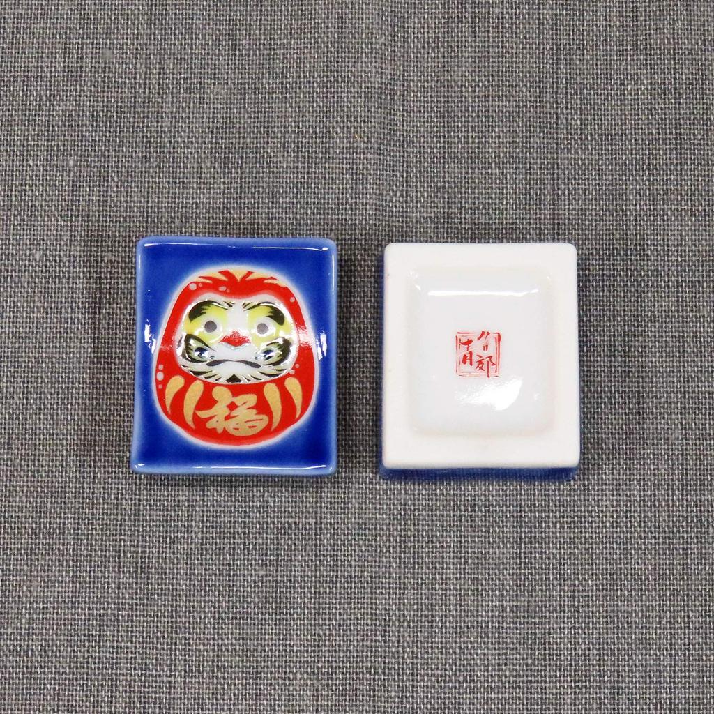 Stylish Kutani Ware Pair Chopstick Rest Daruma Ceramic Cutlery Made In Japan Set, Rest,