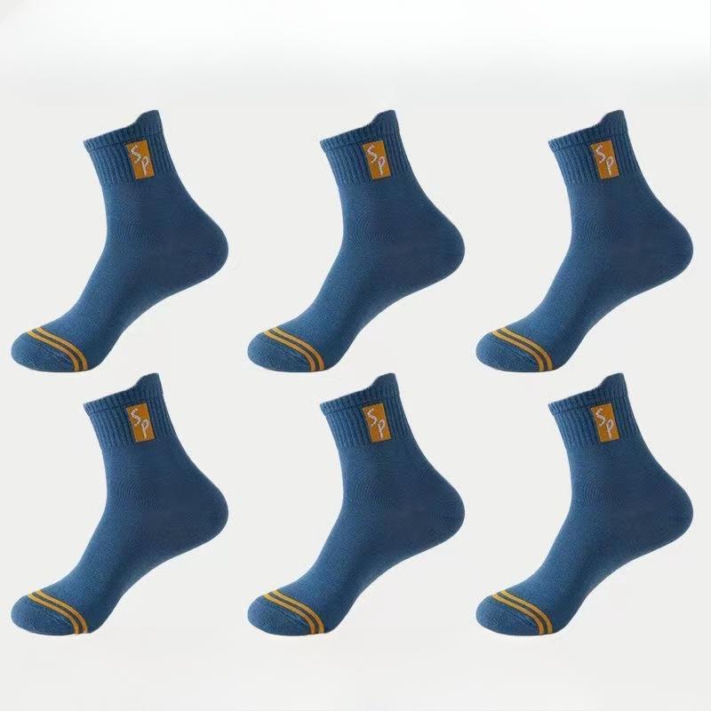 

Мужские осенне-зимние утолщенные баскетбольные спортивные дезодорирующие влагоотводящие износостойкие носки 1 pair синий