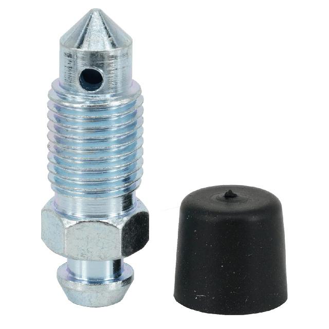 6 PCS H9402-6 Brake Bleeder Screws - Caliper Bleeder Screw With Rubber Cap, 3/8-24 X 1.18 Inch Length, Bleed Kit