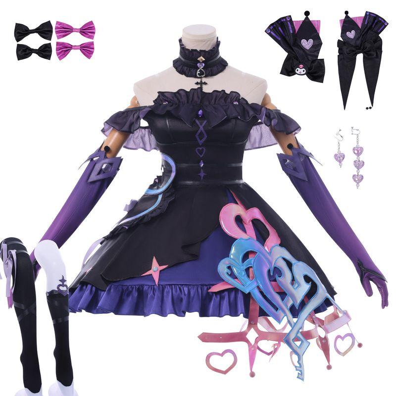 Honor of Kings X Sanrio Collaboration Angela Kuromi Heart Cosplay Costume Anime Game