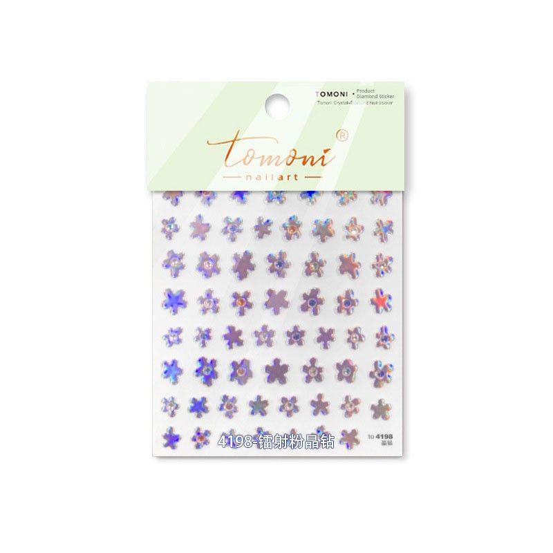 

Bright Crystal Bronzing Flower Nail Sticker 5D Relief 3D Internet Celebrity Ins Japanese Style Laser Florals Nail Sticker Decoration Laser Powder Flower 4198((Crystal Drill))