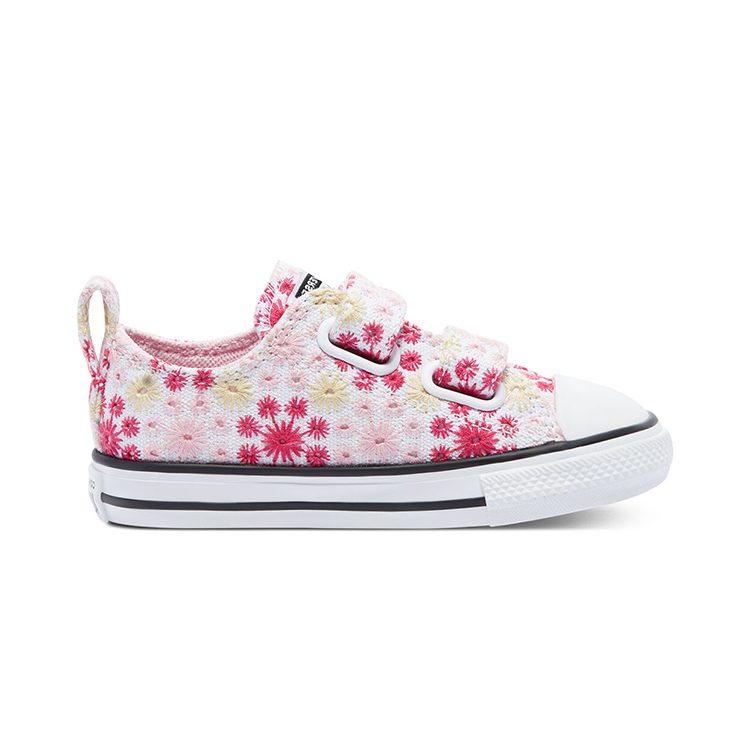 Converse Chuck Taylor All Star Low top Toddler Shoes Embroidery Pink Yellow Infant And Toddler 771288C