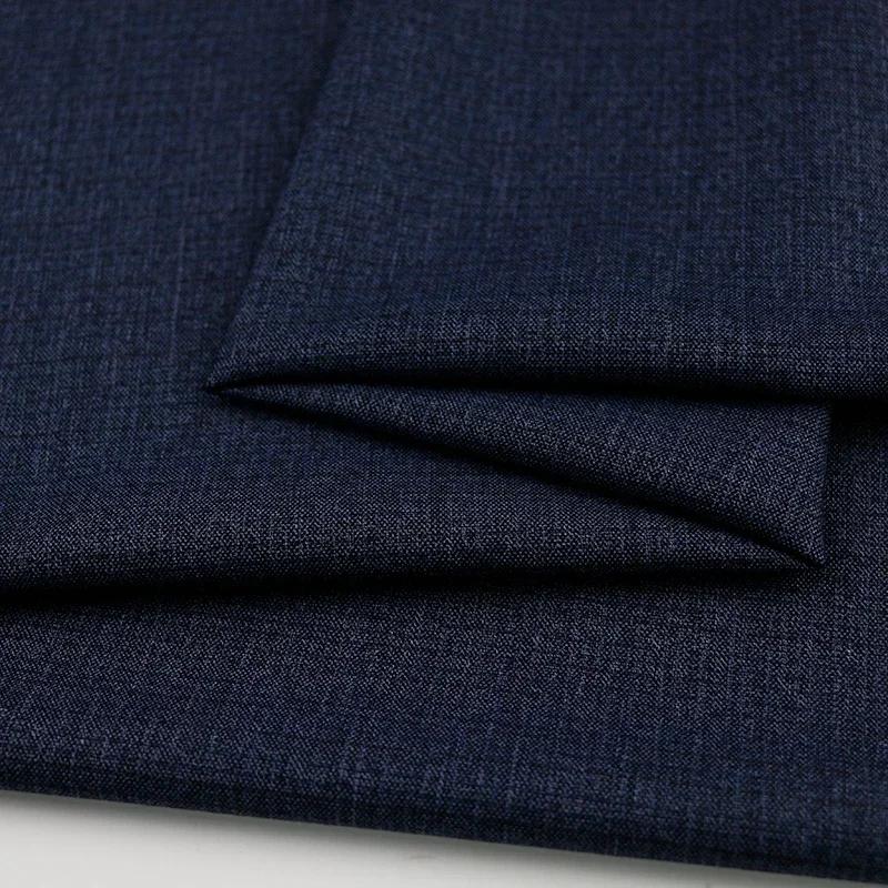 100x150cm Dark Patterned Thin Anti-wrinkle Suit Fabric for Clothes Vest Trousers Sewing Checkered Striped Cloth Black Blue