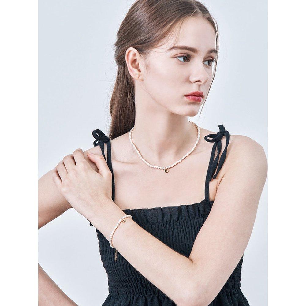 Simple Signature Pearl Bead Necklace Elbrnn227