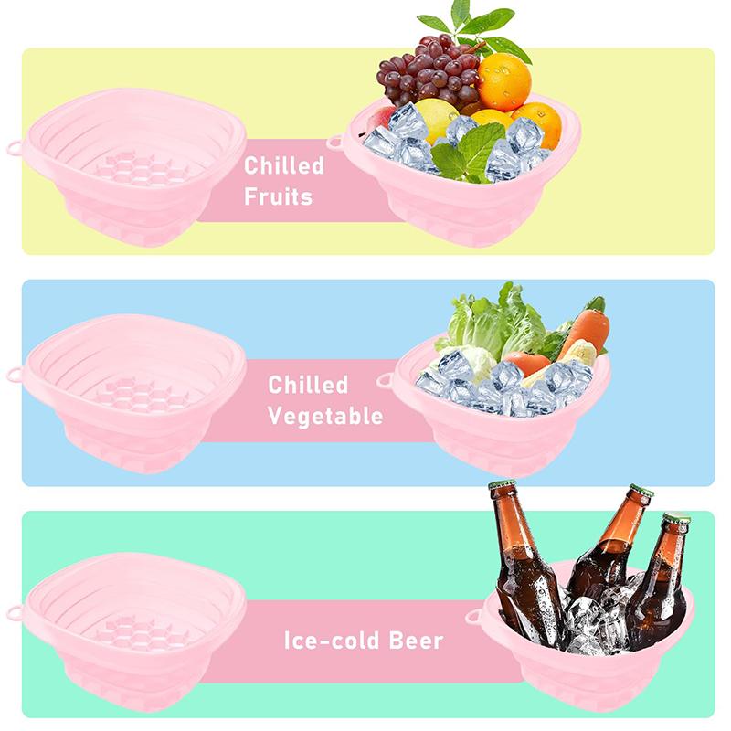 Face Ice Bath Bowl For Facials Plunge Dipping Face Folding Ice Facials Washbasin Facials Skin Cares Tool For Home Travel