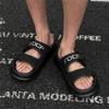 Fashion Indoor Outdoor All-match Sandals for Men 2025 New Men's PU Leather Slippers Mens Slip On Shoes Non-Slip Comfortable House Shoes