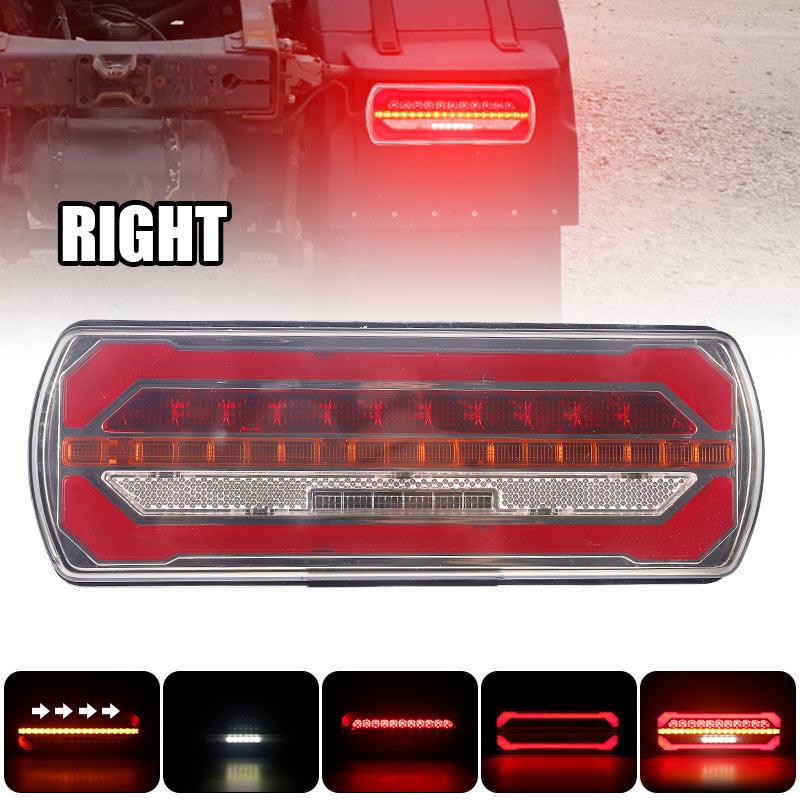 Left Right LED Combination Reflector Tail Light White Red Amber Turn Signal Reverse Brake Light 12V 24V For Trailer Truck Pickup
